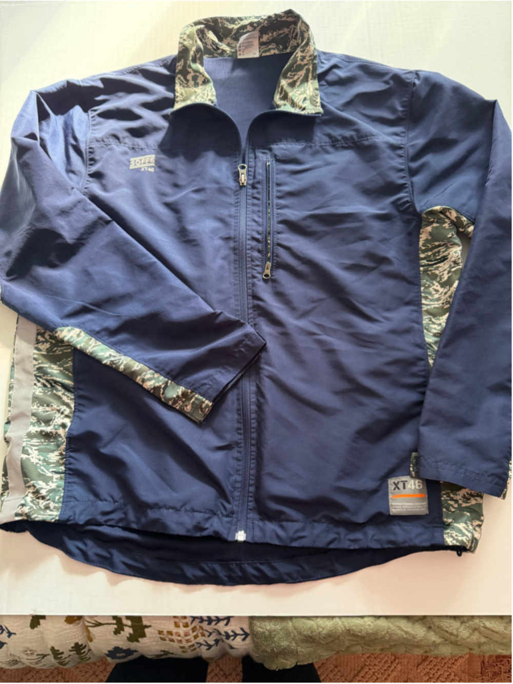 Men's Soffe XT46 Military Jacket Size M Blue Camo